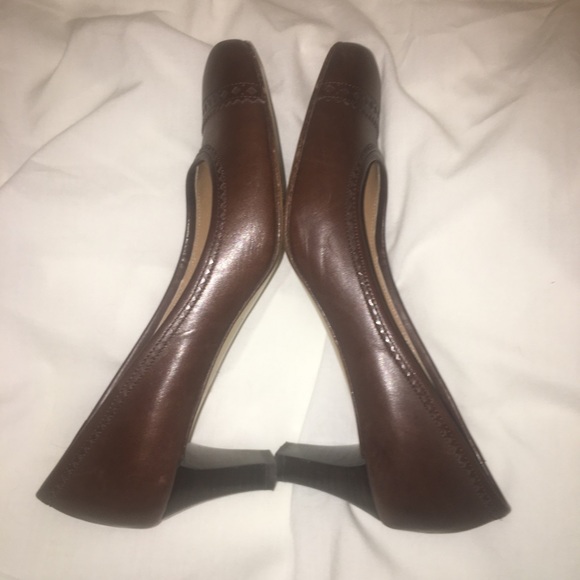 Rafaela Brown Leather Heels Size 36 - Picture 6 of 8